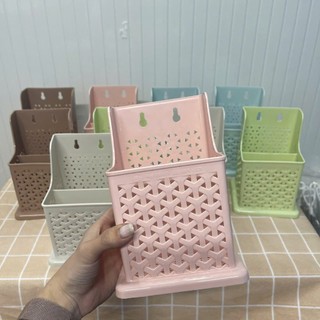 [Giá Xưởng] Ống Đũa Vuông 2 Ngăn Nhựa Đại Triển – Đựng Đũa, Muỗng, Ngăn Nắp, Tiện Dụng