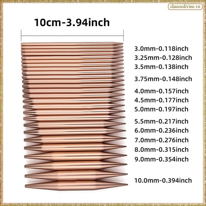 [K O G X] Bộ 13 đôi kim đan tròn có thể hoán đổi cho nhau, Kim đan tròn, Kim đan, 3mm-10mm