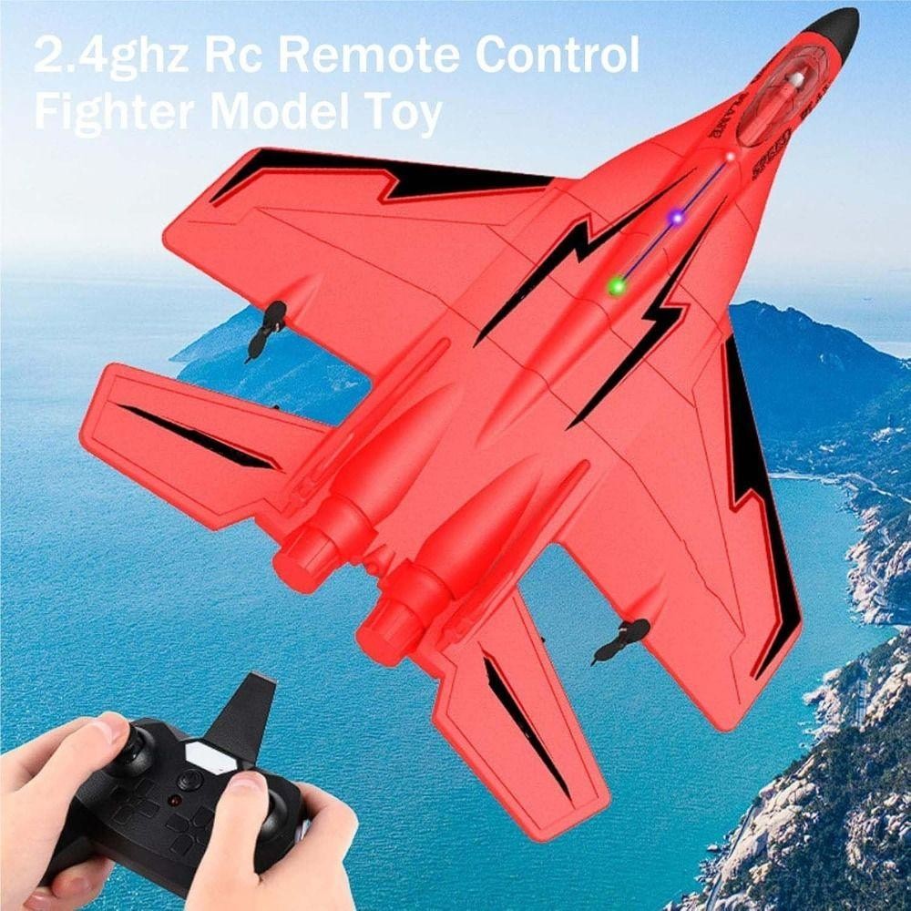 Máy bay chiến đấu điều khiển từ xa FLAZEA 2.4ghz Rc, Máy bay chiến đấu điều khiển từ xa bằng điện xốp, Sạc USB ZY-530 với đèn đầy màu sắc Máy bay Rc