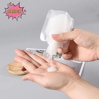Pnpia Trong Suốt Clam Bao Bì Túi Nhựa Đứng Lên Túi Đựng Nước Du Lịch Di Động Chất Lỏng Trang Điểm Túi Đóng Gói Cho Lotion Dầu Gội Boutique