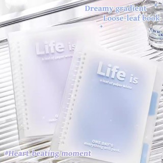 Nhựa Lá Rời A5 / B5 Notebook PP Mờ Mơ Mộng Nhiều Màu Sắc Sinh Viên Đơn Giản Nhỏ Tươi Sổ Tay Chương Trình Nghị Sự Văn Phòng Phẩm