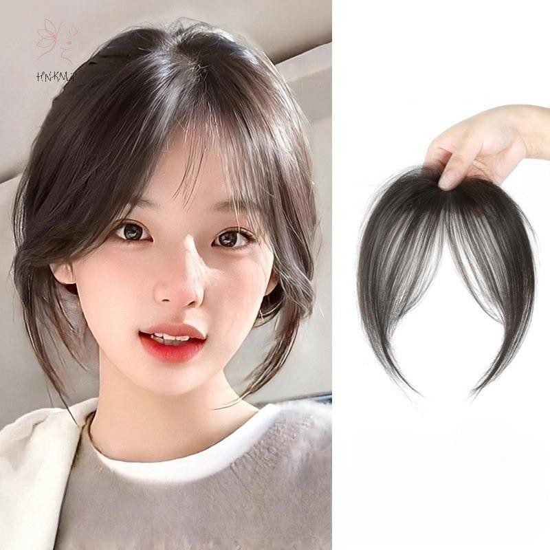 Hnkmp Phần Giữa Giả Nổ Viền Tổng Hợp Topper Tóc Kẹp-In Bang Nối Dài Tự Nhiên Vô Hình Áo Khoác Tóc Nữ.