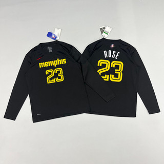 Yuki Kawamura Áo thun dài tay khô nhanh của Mỹ Memphis Grizzlies Jersey Đồng phục chụp ảnh thể thao ấm áp