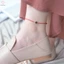Vòng chân đính cườm Garnet, Trang sức, Phụ kiện, Dây buộc dây đỏ nữ, Garnet đỏ, Phiên bản Hàn Quốc Vòng chân cá tính đơn giản Mới