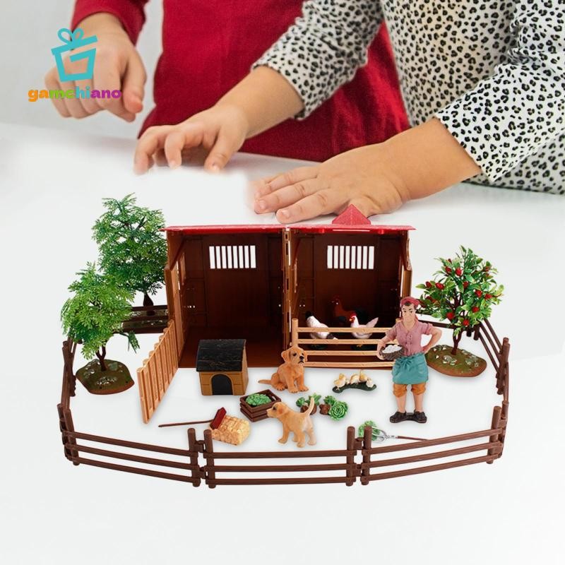 Gamchiano Trang Trại Động Vật Nhân Vật Bộ Đồ Chơi Trẻ Em Sống Động Như Thật Đồ Chơi Giáo Dục Trang Trại Động Vật Đồ Chơi Cho Trẻ Em Mầm Non Bé Trai Và Bé Gái Giảng Dạy Chống Đỡ