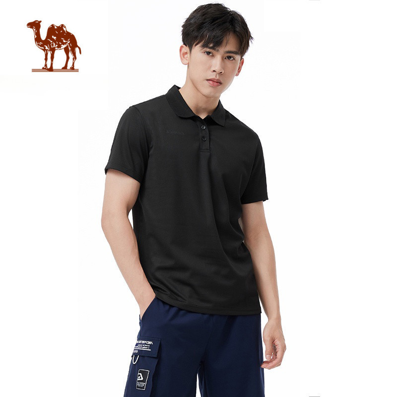 Ảnh Áo sơ mi CAMEL CROWN tay ngắn màu trơn thời trang trẻ trung cho nam 1