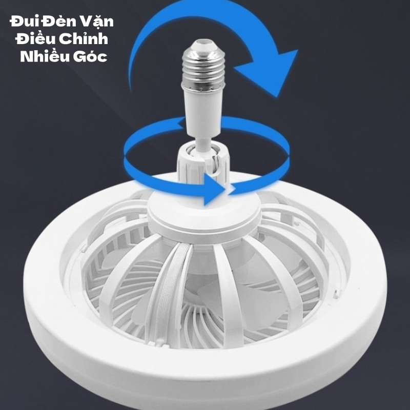 LED Đèn Quạt Quạt Yên Tĩnh Cho Phòng Ngủ Và Bếp Gia Đình Điều Khiển Từ Xa 3 Chế Độ Sáng Đèn Quạt