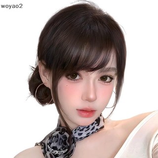 [woyao2] Tổng Hợp Slanted Air Bangs Tóc Giả Nổ Tự Nhiên Vô Hình Tóc Nối Dài Cho Bé Gái Tạo Kiểu Phụ Kiện Boutique