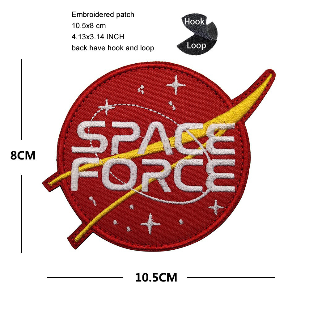 Phụ kiện túi ngoài trời Falcon No. 9 Phi hành gia Phi hành gia Khám phá không gian Độ bền Thêu vá NASA STS Discovery No. Băng đeo Velcro phi hành gia Apollo