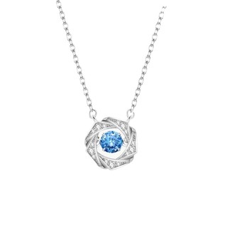 Dây chuyền nữ bạc S925 mặt đá Moissanite xanh Dương Quà tặng sinh nhật, lễ tình nhân cho bạn gái S69