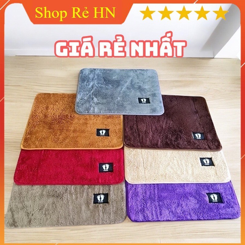 (FREE SHIP) Thảm nỉ lau chân hình chữ nhật, chùi chân lông mềm mịn dày dặn đế chống trơn trượt hàng chất lượng cao
