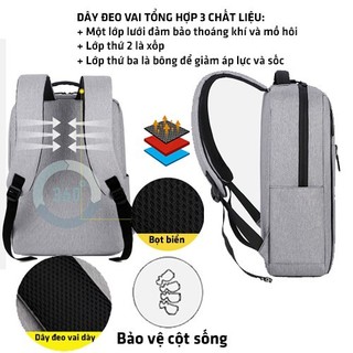 Balo đựng laptop 15.6 inch đi học, đi làm chống sốc nhiều ngăn, chống nước cao cấp