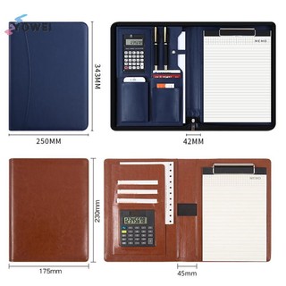 YOWEI Đa Năng A4 / A5 Da Danh Mục Đầu Tư Dành Cho Người Tổ Chức Tài Liệu Túi Có Dây Kéo Có Máy Tính Bút Người Viết Cặp Văn Phòng VN