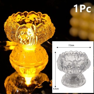 [COD] Đèn ngủ LED NOOKSTORY, Đèn nến điện tử lãng mạn, Đèn bền mô hình hoa sen trong suốt thời trang để trang trí bầu không khí tiệc lễ hội