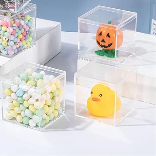 1 / 3 / 5 Hộp Bảo Quản Quà Tặng Trong Suốt Mini Vuông - Hộp Đựng Kẹo Thực Phẩm Đa Chức Năng Có Nắp
