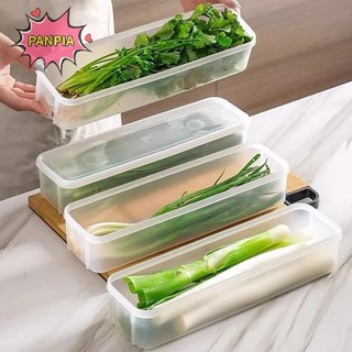 PNPIA 4 Hộp Đựng Thực Phẩm Hình Chữ Nhật Dài Nhựa Có Thể Tái Sử Dụng Tủ Lạnh Hộp Sắp Xếp Phụ Kiện Nhà Bếp Boutique
