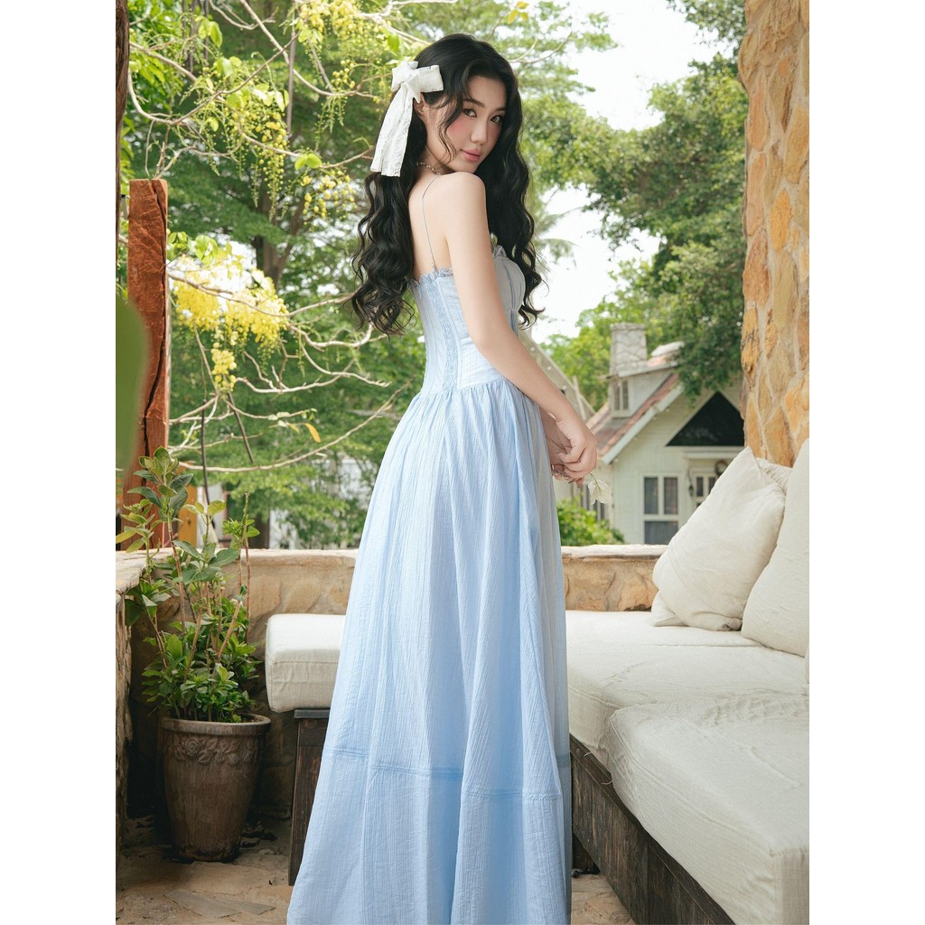 Ảnh JOVEN Đầm Nữ Esme 2 Dây Dáng Dài Chất Voan Tăm Mờ 4