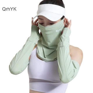 Nhà Máy Thời Trang 1 Khăn Mặt Bảo Vệ Tia UV Mùa Hè Khăn Mặt Màu Trơn Cho Nữ Golf Ice Silk Mask Face Cover Cổ Bọc Bao QrhYK
