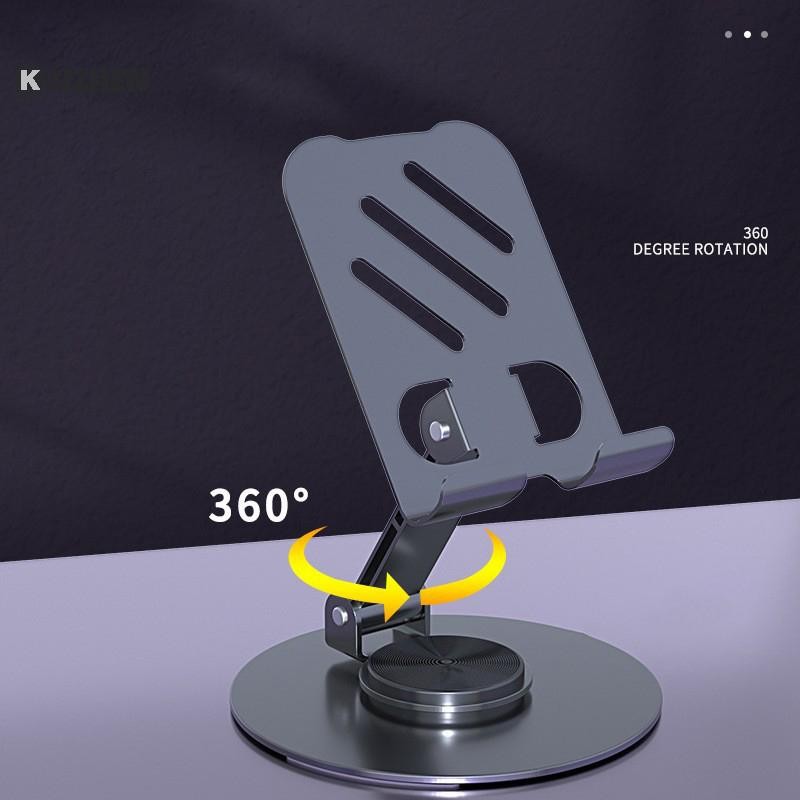 Kim loại KUZHEN 360° Xoay Điện Thoại Di Động Giá Đỡ Máy Tính Bảng Chống Trượt Có Thể Gập Lại Điều Chỉnh Di Động Lười Để Bàn Sống Điện Thoại Di Động Đứng Gắn HOT
