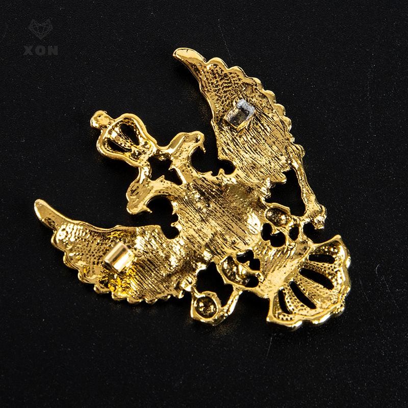 XON Ghim Cài Áo Hình Cánh Đại Bàng / Vương Miện Bằng Kim Loại Kiểu Vintage Cho Nam