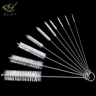 [ELOY] Bộ cọ làm sạch ống hút tóc mềm bằng không gỉ Bộ lông Nylon Ống hút chai VN