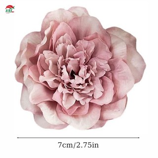 Handmade Retro Hoa Mẫu Đơn Bên Kẹp Tóc Tính Khí Ổn Định Kẹp Vải Hoa Mũ Đội Đầu Cho Dày Xoăn Tạo Kiểu Tóc Trang Trí