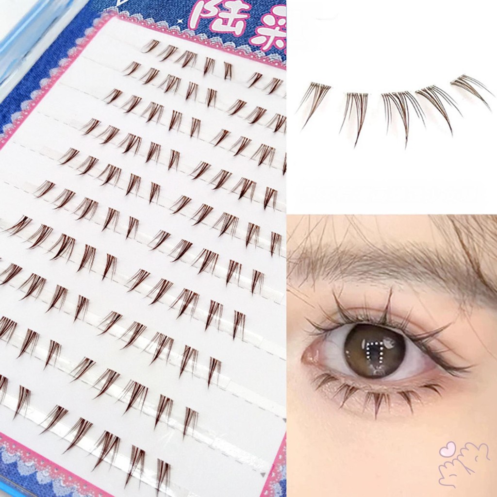 C Curl DIY Dải tái sử dụng Hàng mi Cụm lông mi dưới riêng lẻ cho chương trình thời trang Khiêu vũ đám cưới