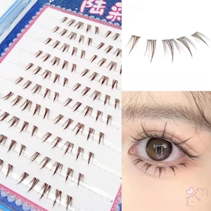 C Curl DIY Dải tái sử dụng Hàng mi Cụm lông mi dưới riêng lẻ cho chương trình thời trang Khiêu vũ đám cưới