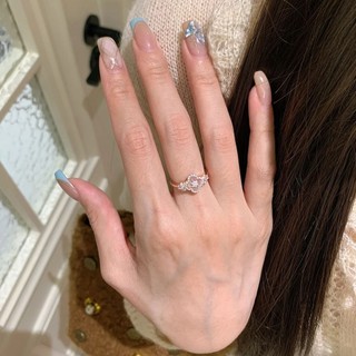 Châu Âu Mỹ ins Phong Cách Mới Cung Điện Phong Cách Hồng Fritillary Bốn Lá Clover Nhẫn Nữ