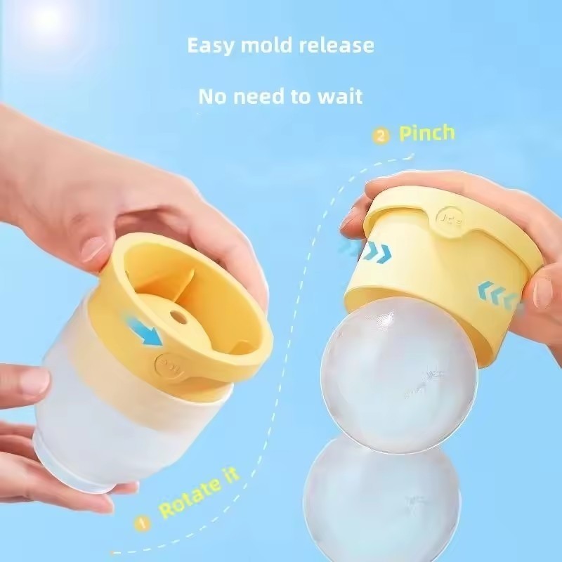 1 / 3 / 5 Khuôn Làm Đá Tự Làm Lớn / Máy Làm Đá Whisky Tròn Silicon