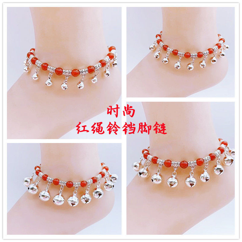 ✨✨Nền Tảng Bán Chạy Vòng Chân Nhảy Múa Với Chuông Cô Gái Khiêu Vũ Công Chúa Ngọt Ngào Sang Trọng Retro Phong Cách Dân Tộc Tây Tạng Bạc Tay Chân Dây Xích 25.5.18