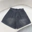 Quần Đùi Jean Bigsize Nữ Dáng Quần Short Ống Rộng Màu Khói Cạp Chun Co Giãn Chất Denim Mềm Q555