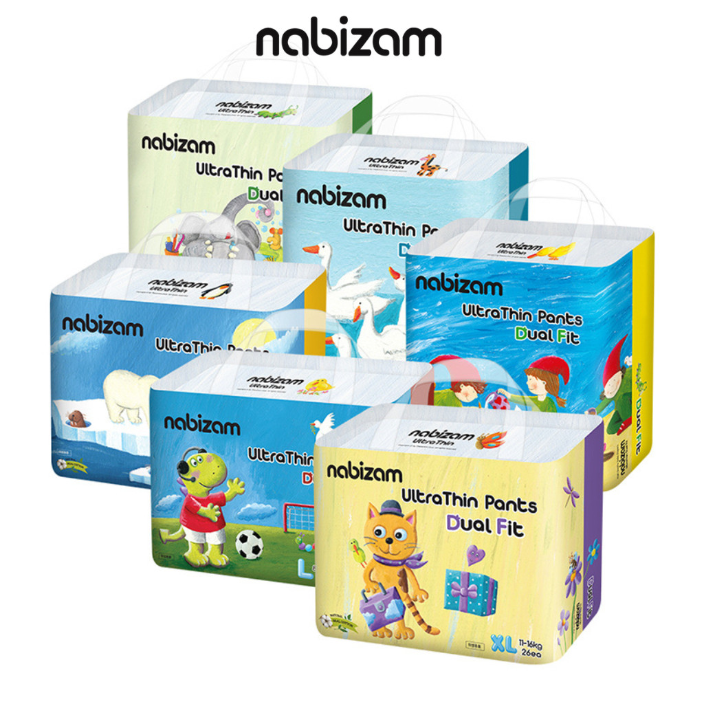 Ảnh Combo 4 Bịch Tã/Bỉm Quần NABIZAM ULTRA THIN 4 Mùa Mỏng Mềm Hơn, Thấm Hút Nhanh Hơn Size Cho Bé 6-24kg 1
