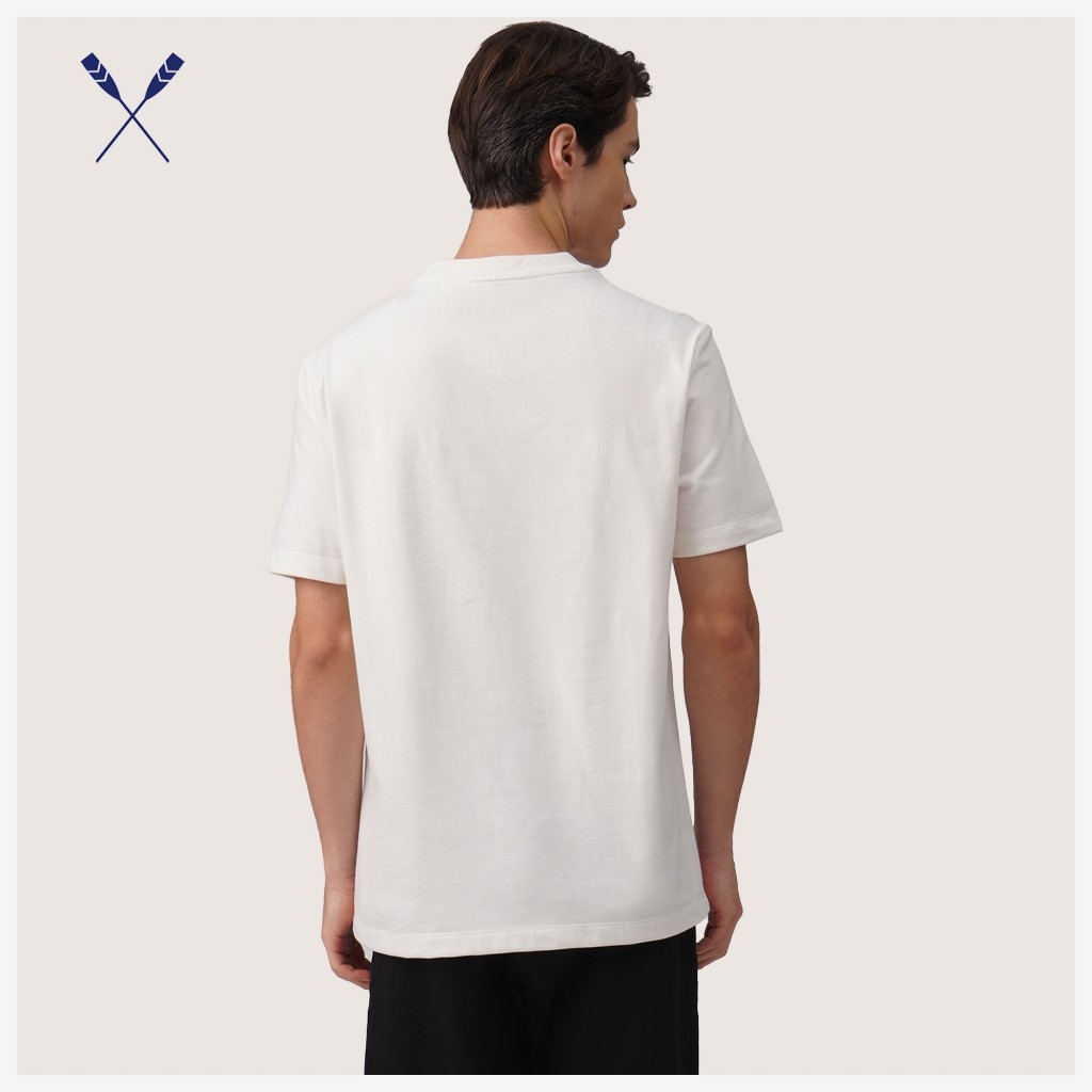 OFF WHITE Áo thun họa tiết cổ tròn Regatta Regular Fit dành cho nam (Trắng nhạt)