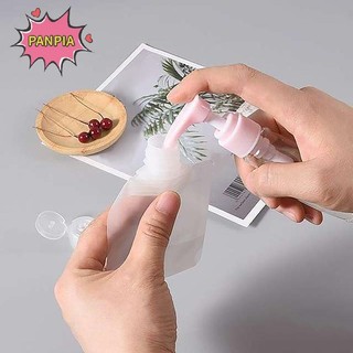 Pnpia Trong Suốt Clam Bao Bì Túi Nhựa Đứng Lên Túi Đựng Nước Du Lịch Di Động Chất Lỏng Trang Điểm Túi Đóng Gói Cho Lotion Dầu Gội Boutique