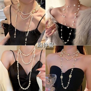 Vòng cổ ngọc trai nhiều lớp cổ điển dành cho nữ