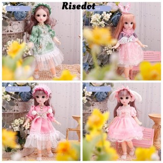 Risedut Trọn Bộ Búp Bê BJD 1 / 6, Có Quần Áo Mắt Nâu 30CM 23 Búp Bê Khớp Di Động, Ngộ nghĩnh DIY 23 Đầm Khớp Di Động DIY Đồ Chơi Búp Bê Bé Gái