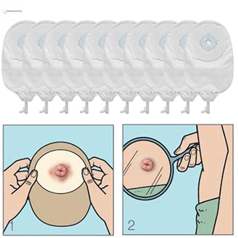 Cod 1X Thoát Nước Urostomy Túi Đóng Van Chống Chảy Ngược Túi Chăm Sóc Stoma Mới