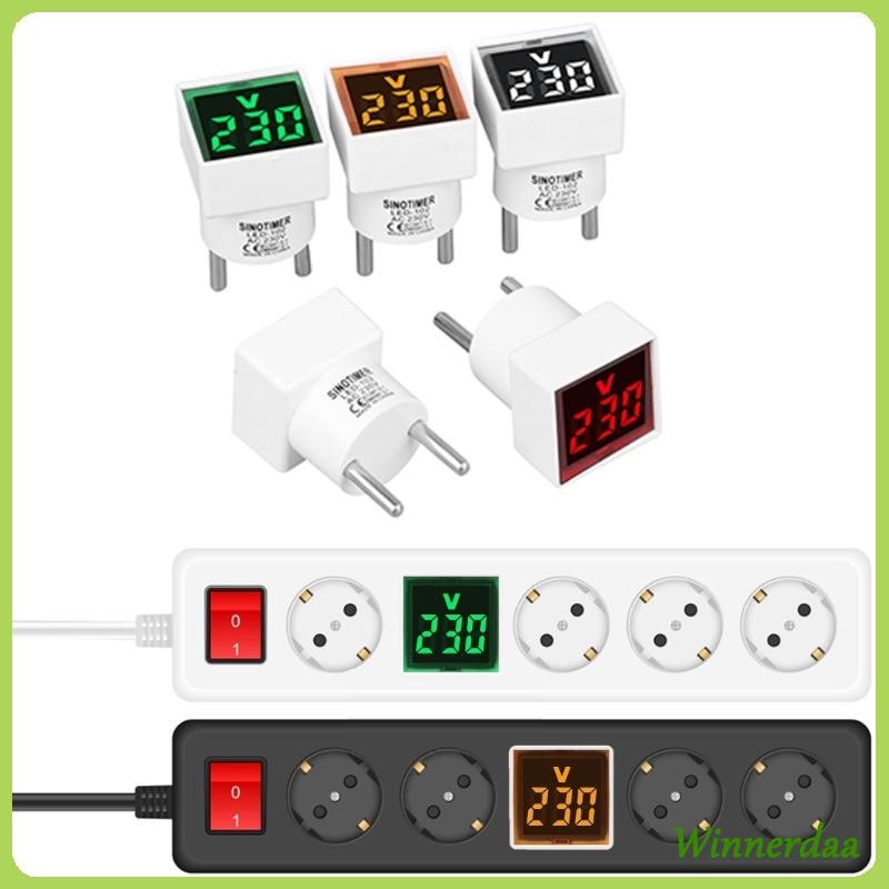 Winn điện áp nhỏ Chỉ báo có đèn LED 220V 230V Đế chống bụi Đa chức năng Vôn kế kỹ thuật số nâng cấp cho D