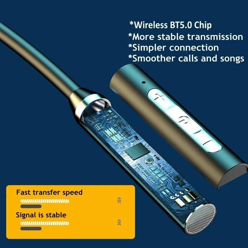 [Sẵn sàng] Tai nghe Bluetooth Tai nghe không dây từ tính HIFI Sport Neckband đeo cổ Tai nghe nhét tai Tai nghe Blutooth không dây có Mic
