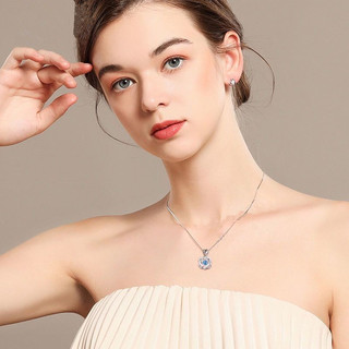 “Dây chuyền bạc S925 đính đáKim cương xanh, kim cương trắng. Moissanite, quà tặng Valentine cho bạn gái.”S67