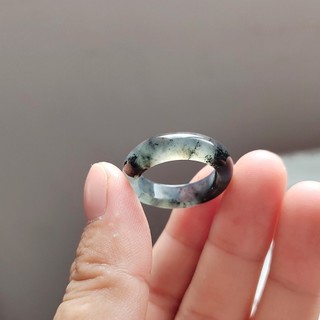 Vòng ngọc bích hoàn toàn tự nhiên, Vòng ngọc bích, nữ, loại băng cao, mực, hoa nổi, gà xương đen, Vòng chạy cầm tay, nhẫn đeo Nhẫn, Ngọc Bích
