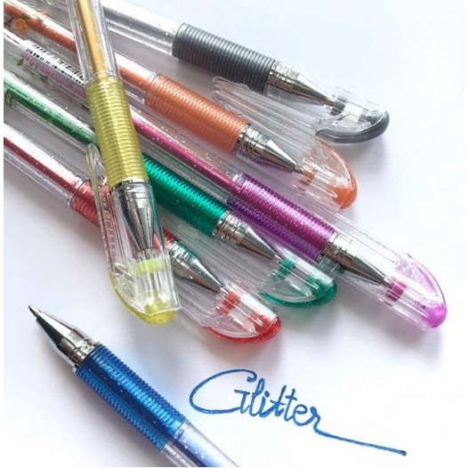 [ 3 CÂY ] Bút gel kim tuyến, nhũ màu GSTAR G-STAR Glitter mùi trái cây.