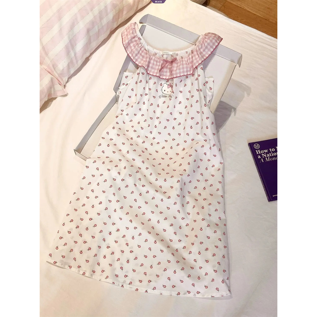 Váy HelloKitty Dễ Thương Và Ngọt Ngào Nữ Nhật Bản Mới Ins Phong Cách Mùa Hè Homewear Váy Ngủ [BL]