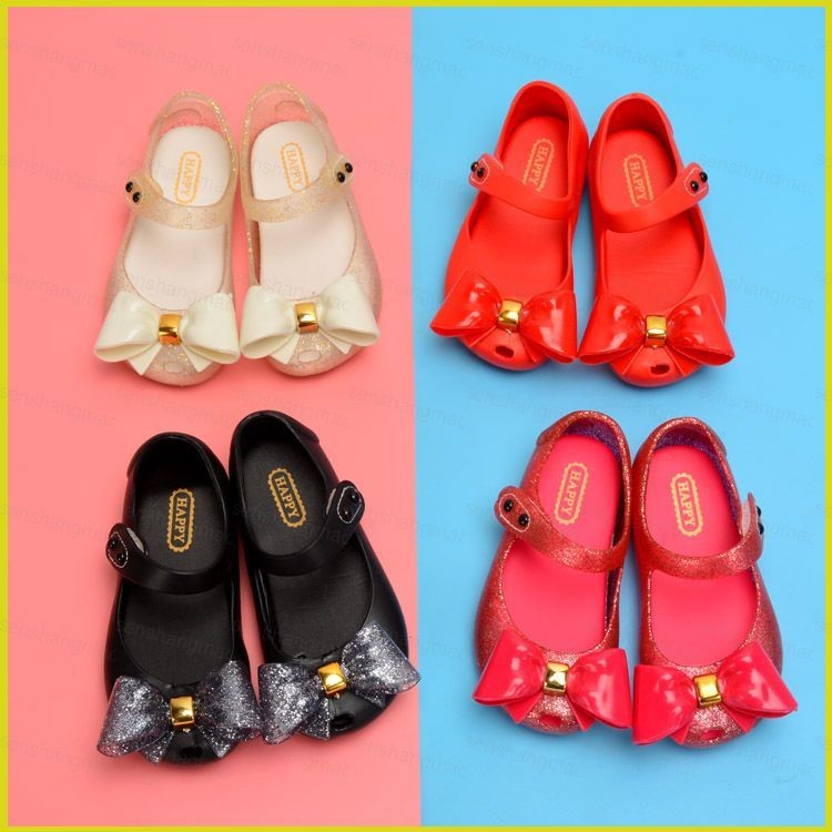 PS1 Melissa bé gái trẻ em Giày thạch công chúa bé gái dép Velcro hoạt hình trẻ em bướm kết quả đông lạnh trẻ em p