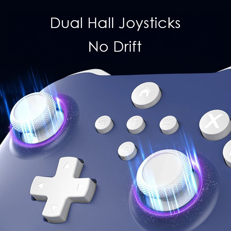 Maoedge Hall Joystick Bộ điều khiển trò chơi không dây Con quay hồi chuyển Tay cầm chơi Game Bluetooth cho Nintendo Switch Bộ điều khiển điện thoại PC
