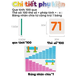 Bảng Tính Toán Học Bằng Gỗ 100 Hạt,Bộ Đồ Chơi Giáo Dục Giúp Bé Phát Triển Tư Duy GO91