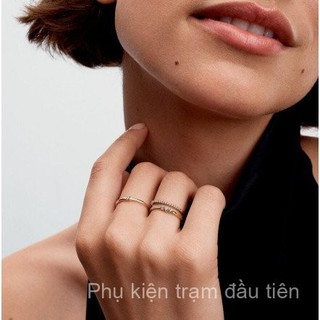 Còn hàng [2024 Mới] Nhẫn ba đá bằng vàng 14k với kim cương nhân tạo
