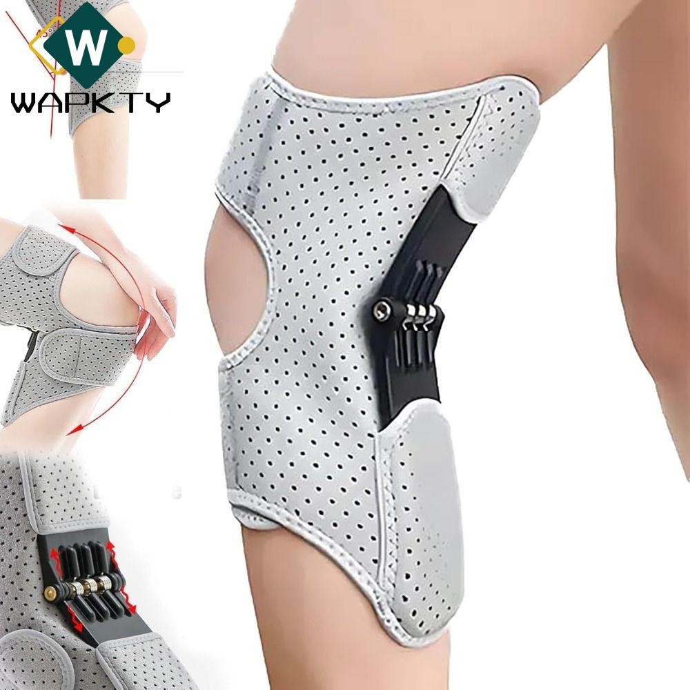 Thiết bị hỗ trợ đầu gối WAPKTY, Tăng cường bảo vệ đầu gối thoáng khí chống trượt, có thể điều chỉnh với Nẹp đầu gối lò xo hồi phục mạnh mẽ