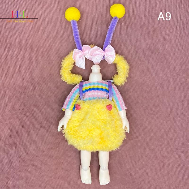 HL 1 Bộ Quần Áo Cho Búp Bê 16-17cm Bộ Đồ Thời Trang 1 / 12 hoặc 1 / 8 Váy Váy Búp Bê 6 Inch LMWU